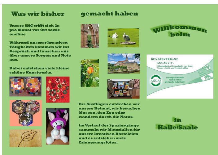 Vorderseite des Flyers der Zweigstelle Halle